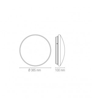 Plafoniera I-MOON-R40-INT