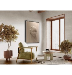 Tablou BEIGE FACE 302050 / BAS-RELIEF