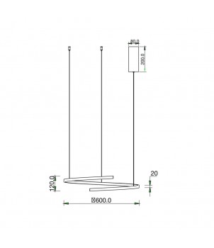 Lustra LED-MOMA-S60-ORO
