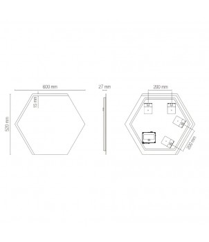 Oglinda Baie EXA MIRROR-LED60-EXA