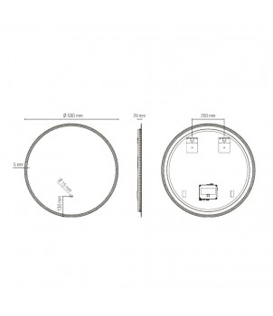 Oglinda Baie MIRAGRAM MIRROR-LED60-FR