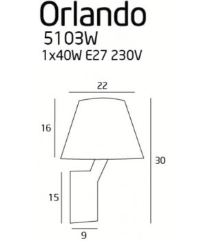 Aplica ORLANDO 5103W/WHNM