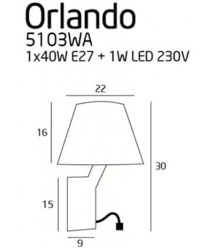 Aplica ORLANDO 5103WA/BLNM