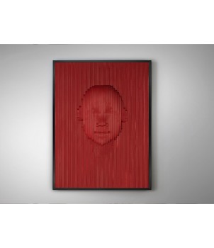 Tablou RED FACE 302043 / BAS-RELIEF