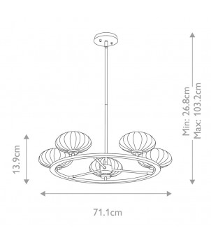 Candelabru QN-PIM5-PC